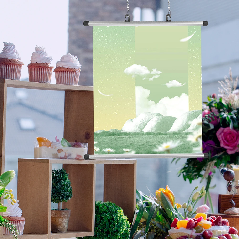 

Advertising Poster Pole Frame Landscape Hanger Picture Hanging Painting Alloy Flagpole