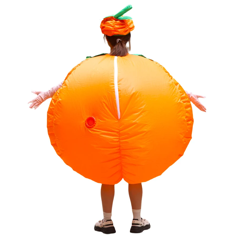 Traje inflável de abóbora-adulto tamanho único halloween engraçado festa cosplay traje de abóbora clube bola traje inflável