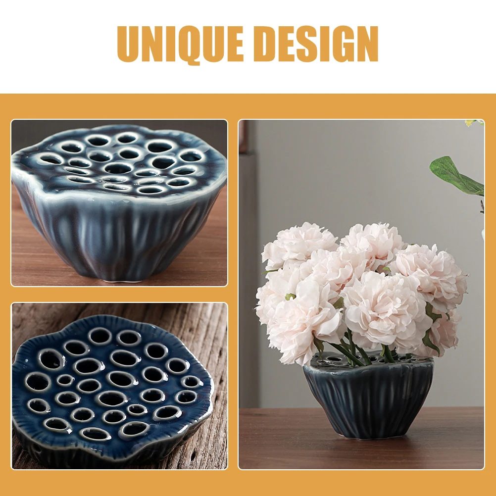 

Pottery Vase Flower Desktop Farmhouse Decoration Dried Container Home Table Floral