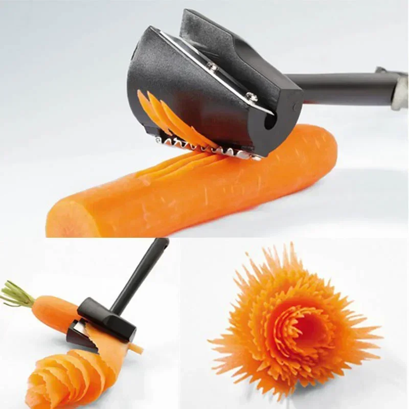 1Pcs Manual Spiral Slicers Vegetable Cutter Spiral Peeler Fruits Device Cooking Gadget Kitchen Roll Flower Decorative Tool