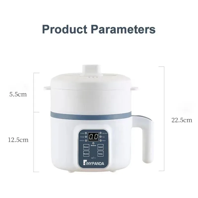 Mini Electric Rice Cooker Single Double Layer Intelligent Automatic Home Kitchen Cooker 1-2 People MultiCooker Steamed Rice Pot