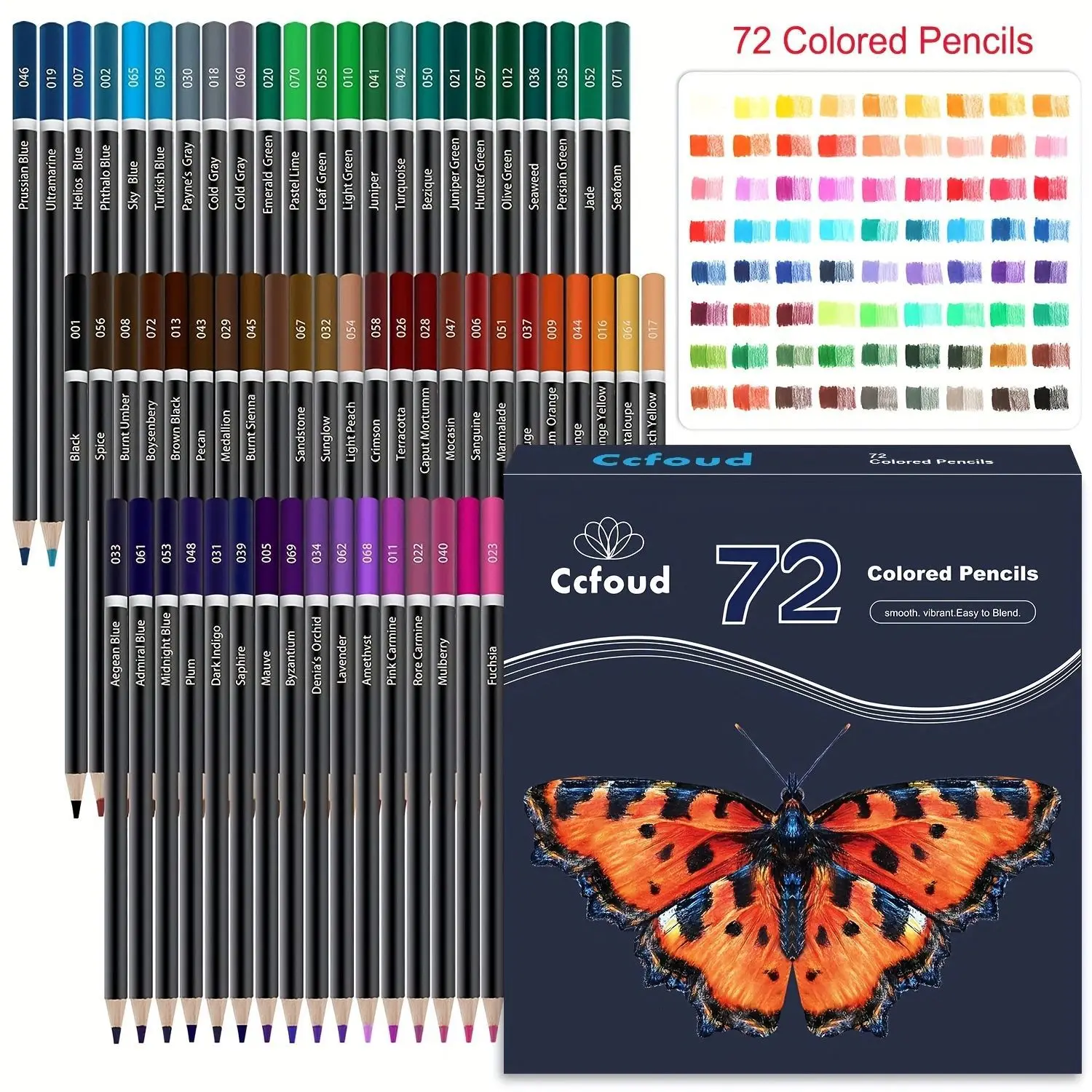 72 Color Round Rod Oil-based Colored Pencil Roller Curtain Set Colored