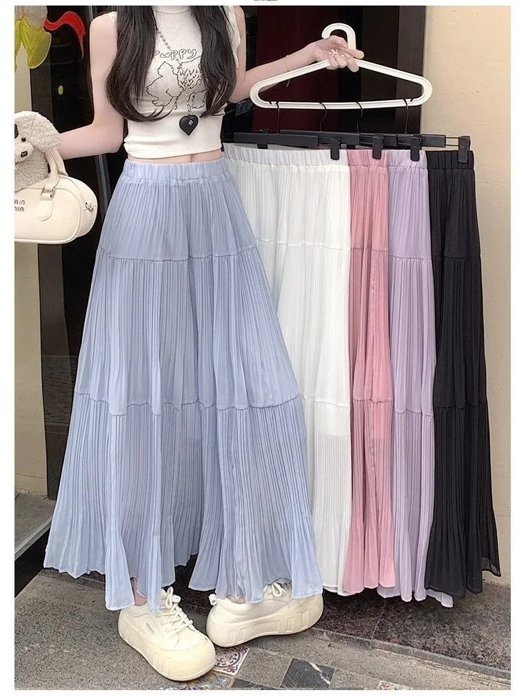 Damen Strick-Midirock mit hoher Taille, A-Linie, kurzer, schmaler, mittellanger Schirmrock für Freizeitkleidung – Detail 2