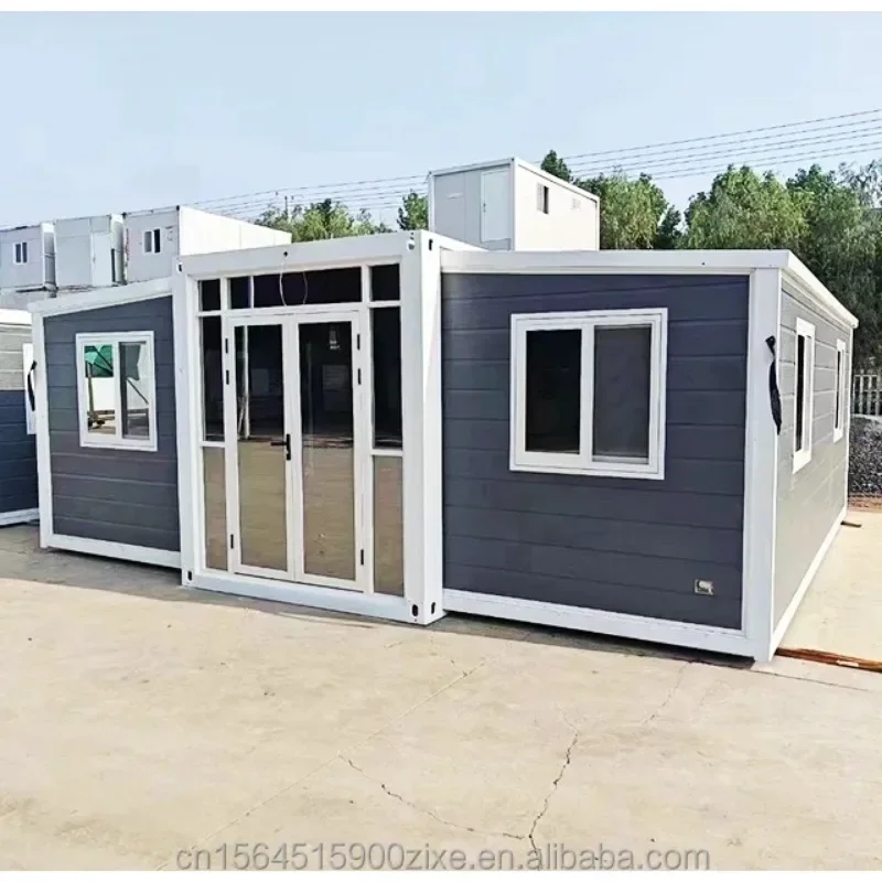 Expandable Container House 2 Bedroom Strength Factory Prefabricated Foldable Small House Prefab House Steel Structure Villa