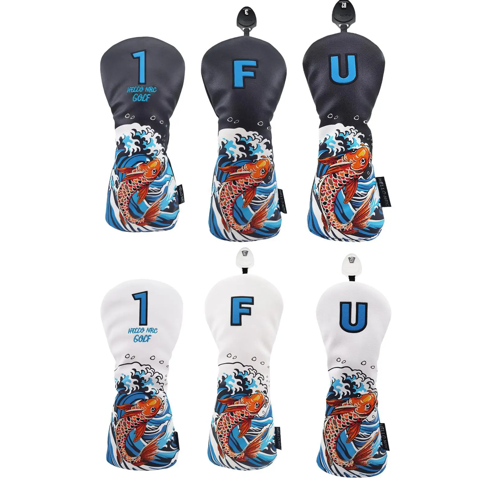 

Golf Club Head Cover Long Neck Protector Waterproof Soft Lining Sleeve