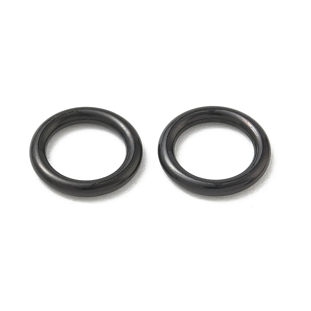 PandaHall 100 Stück IP-beschichtete 304 Edelstahl Vollständig Geschlossene Biegeringe, Verschiedene Größen 4-12mm für DIY Halsketten-Schmuckherstellung – Detail 1
