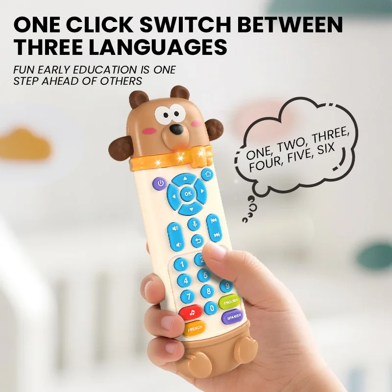 Jouet de téléphone pour bébé, Simulation sonore musicale, jouets de couchage télécommandés avec anneau de dentition, jouet éducatif précoce pour enfants, cadeaux pour enfants