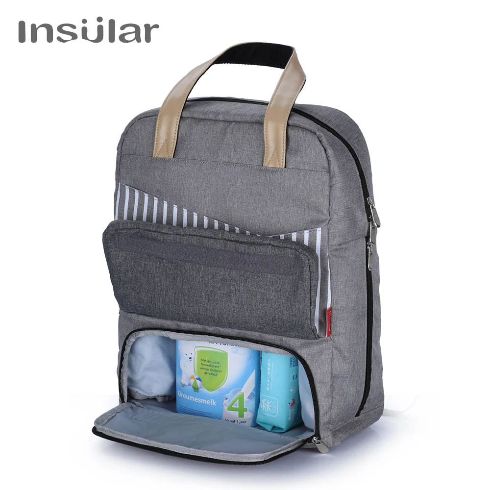 Insular Baby Bag Fashion Nappy Bag Large Diaper Bag Backpack Baby Organizer Maternity Bag For Mother Handbag Baby Nappy Backpack