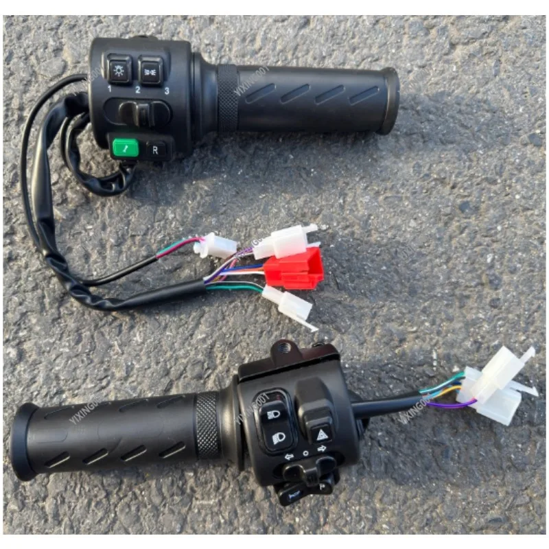 Electric Bike Replacement Switch Waterproof 7‑Speed Integrated Throttle Control Grip Accessory for E‑Bike Repair