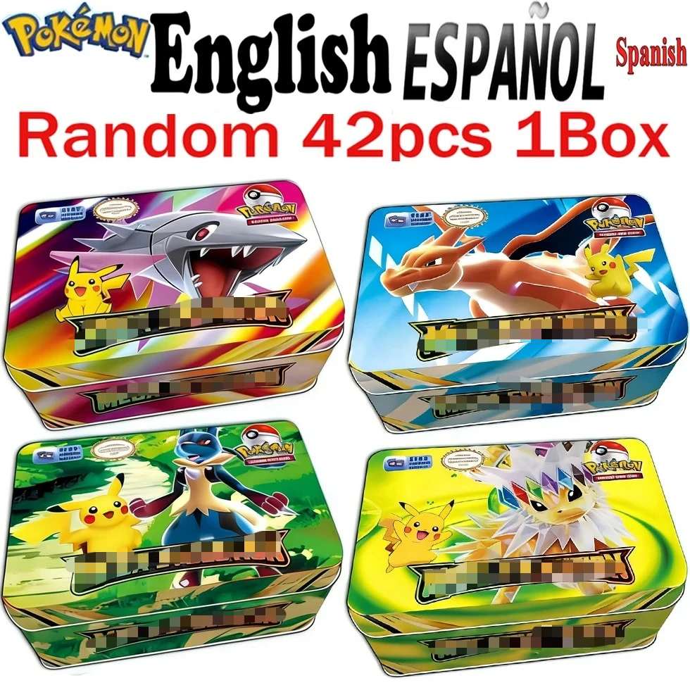 การ์ดโปเกมอน 42 ใบ ชุดของเล่นต่อสู้ โปเกมอน ลอสท์ ออริจิน กล่องพร้อมพิกาจู อนิเมะ แบงค์ การ์ดเกมโปเกมอน สำหรับเด็ก