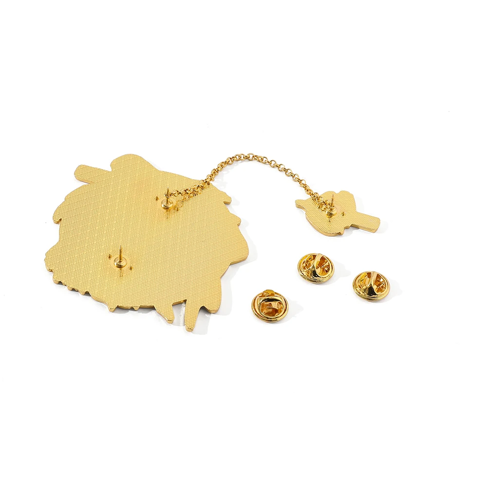 Anime Demon Slayer Brooch Cosplay Figure Rengoku Kyoujurou Douma Badge Enamel Tassel Pendant Brooch Jewelry Accessories Gifts