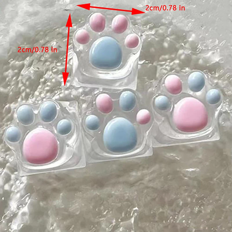 1Pc Mechanical Keyboard Keycaps Cartoon Cat's Paw Pad Transparent Backlit Arrowheads ESC Keys OEM XDA Cherry Contour Mx Switches