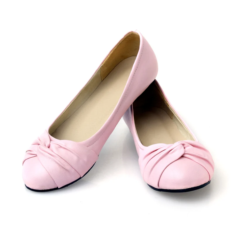 Casual Women\'s Flat Loafers Shoes Flock Shallow Flats Spring Autumn Comfortable Ballet Shoes Ladies Work Loafer Shoes Large Size