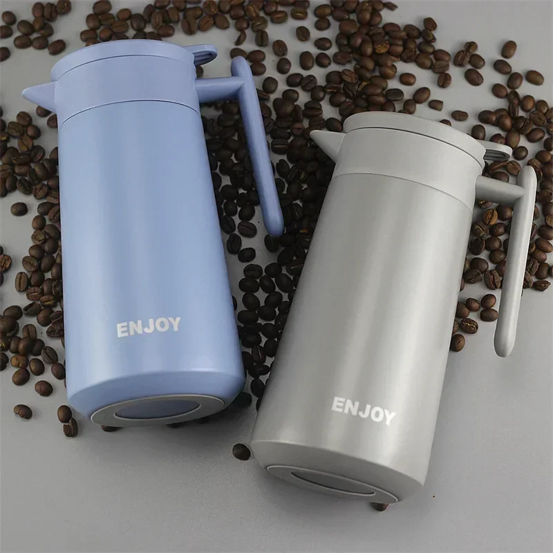 304 Stainless Steel Insulated Kettle Coffee pot 800ml Dual Layer Vacuum Hot Kettle Coffee Pot Leakproof Insulation Moka Pot