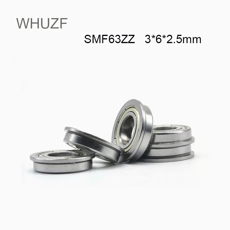 

SMF63ZZ Flange Bearing ABEC-3 3x6x2.5 mm 10/20/50PCS Double Shielded Miniature Flanged MF63 Z ZZ Stainless Steel Ball Bearings