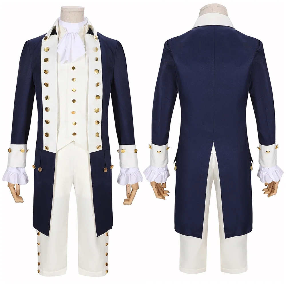 

Medieval Musical Rock Adult Kids Stage Performance Halloween Suits Hamilton Alexander Costume Cosplay Victorian Uniform
