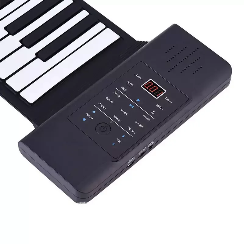 88 Keys Portable Roll up Piano Silicon Keyboard with Thickened Design for Beginner  Electric Piano For Children Starters