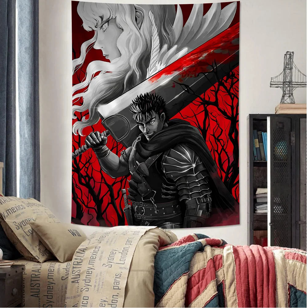 Anime Berserk Printed Large Wall Tapestry Cheap Hippie Wall Hanging Bohemian Wall Tapestries Mandala Home Decor