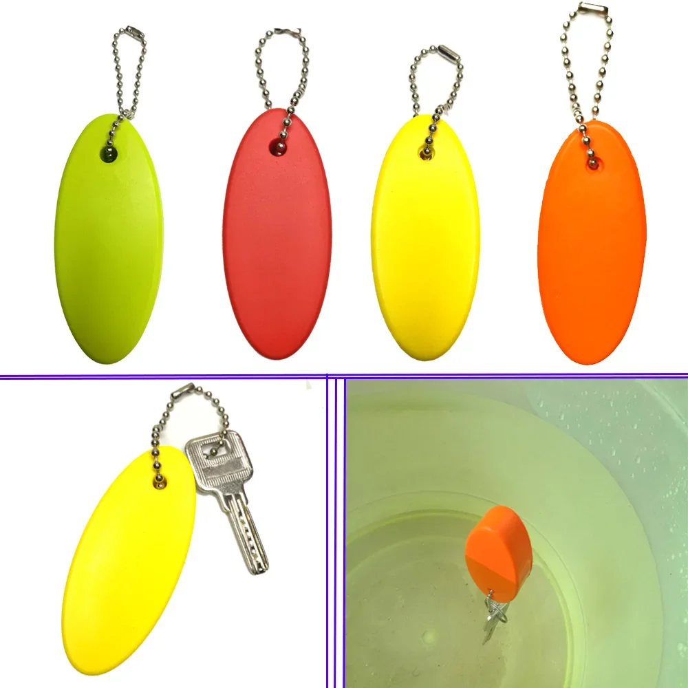 Soft Floating Foam Buoyant Keychain For Water Sports Marine Boat Swimming Oval Keyring Key Kayak Canoe Rafting surf accessory