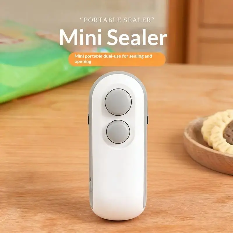 Mini Portable Heat Sealer Plastic Bag Clip Sealing Machine Household Packaging Tool for Food Storage Bags