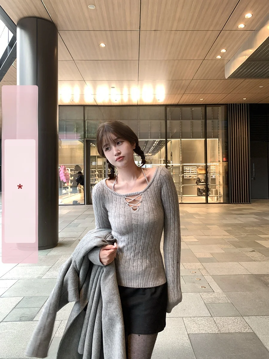 

CallmeEar Hollow out Ne Knitwear Women's Winter Sweater Overhead Casual Tight Fit round Ne Regular Thin Online Exclu...