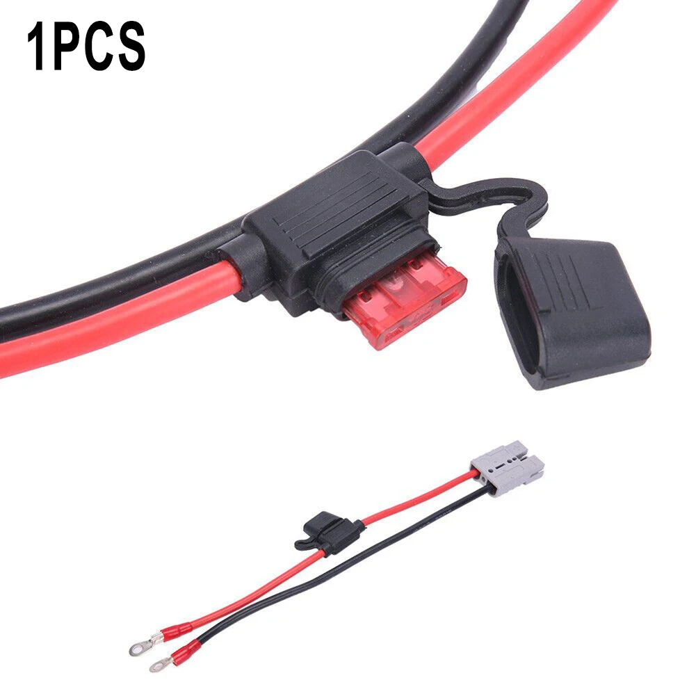 Battery Charging Connector Cable Kit For Anderson Plug Lead To Lug M8 Terminal 10AWG 50A 50/100CM Cable Binding Post Sheath