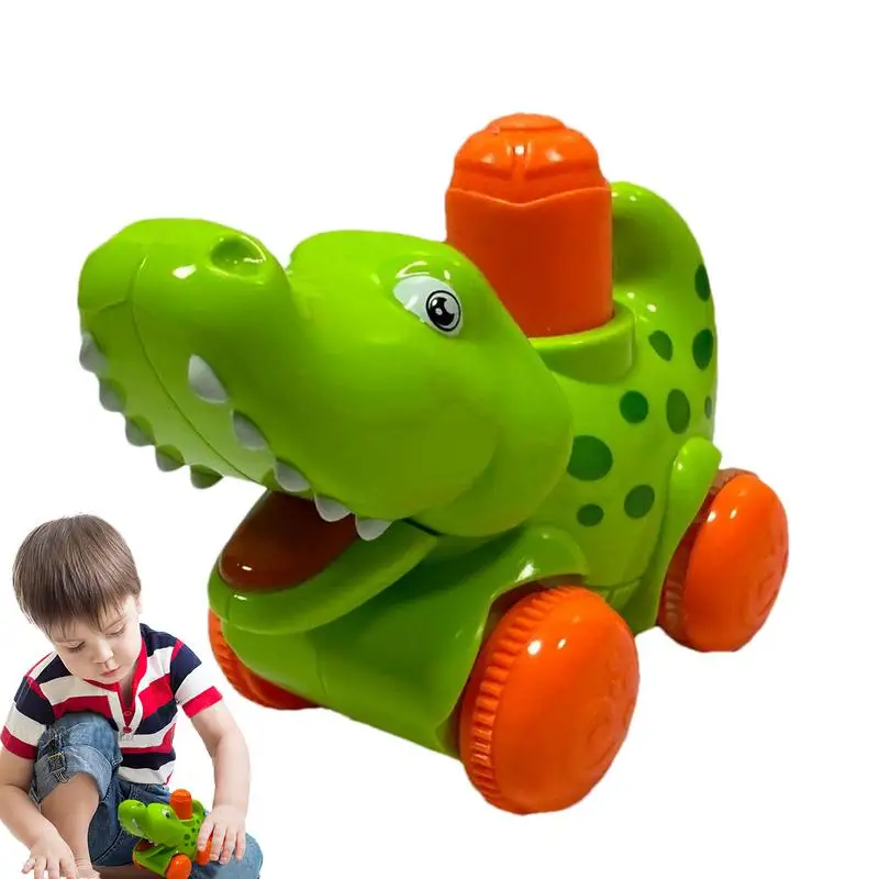 Crocodile Car Cute Green Alligators Car Toy Kids Outdoor Toys Learning Toy Press Forward Crocodile Car Toy For Birthday Holiday