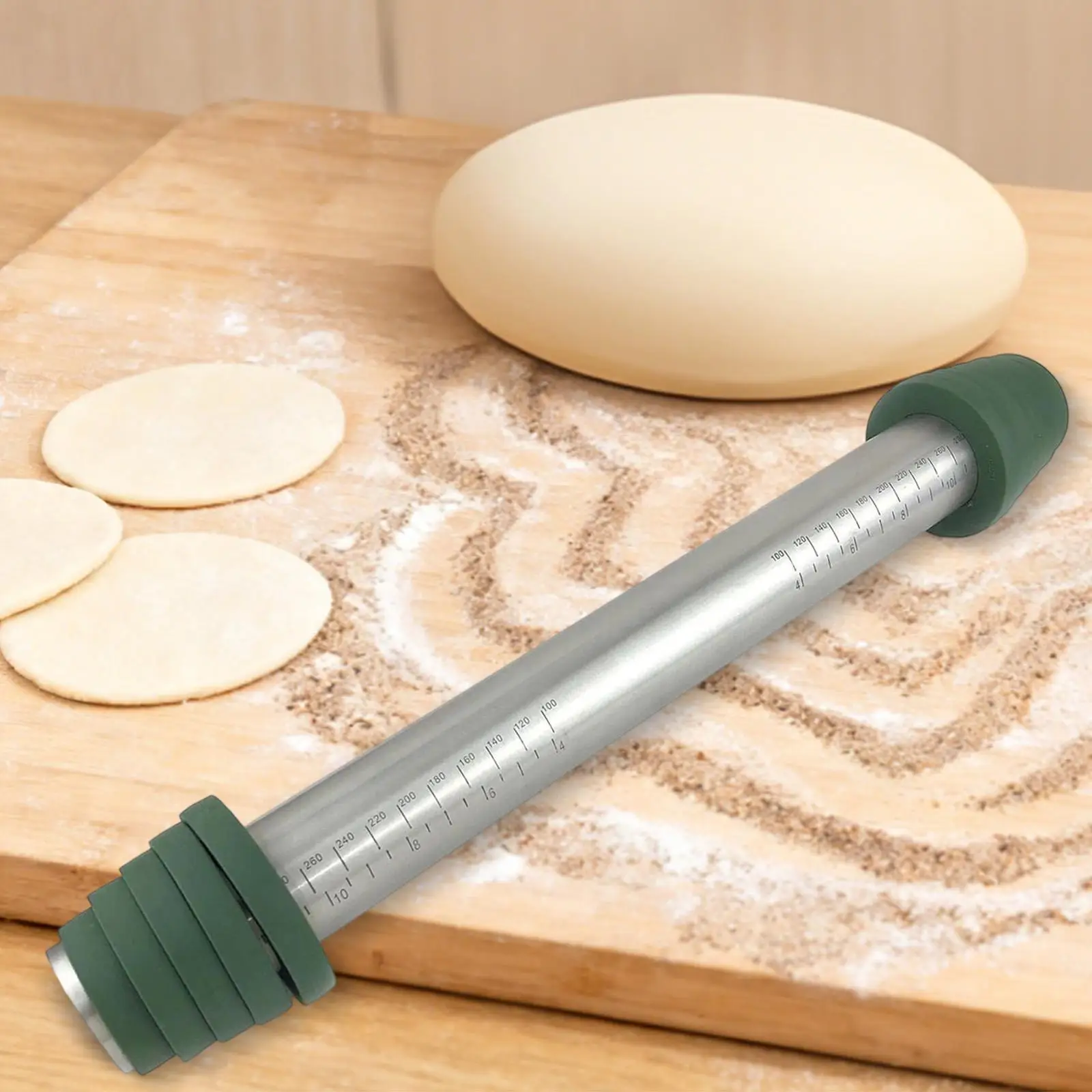 

Stainless Steel Rolling Pin Baking Rolling Pin Multifunction Comfortable
