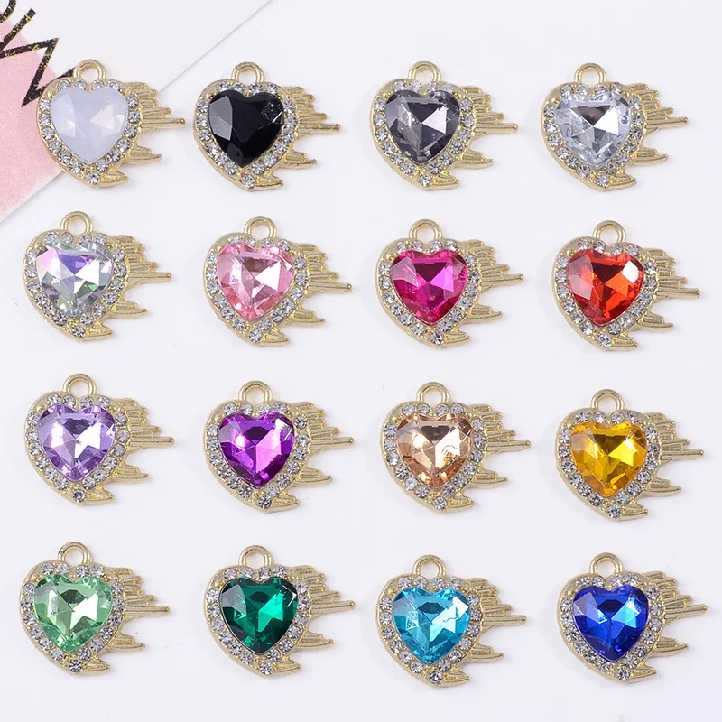 

100Pc set creative bracelet earrings versatile alloy jewelry inlaid crystal heart-shaped lace meteor love pendant wholesale sale