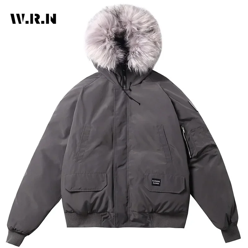 2023 Winter Korean Casual Retro Single Breasted Parkas For Women Zipper Jacket Loose Outerwear Fashion Warm Thick Hooded Coat