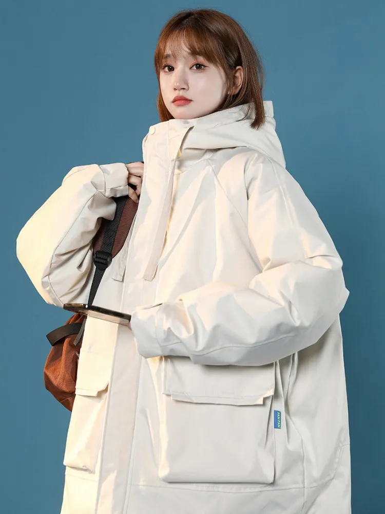 

Men's down Cotton Jaet Winter Faion Large Size Windproof Waterproof Hooded Coat Thi Warm Cotton Clothes Casual Wear