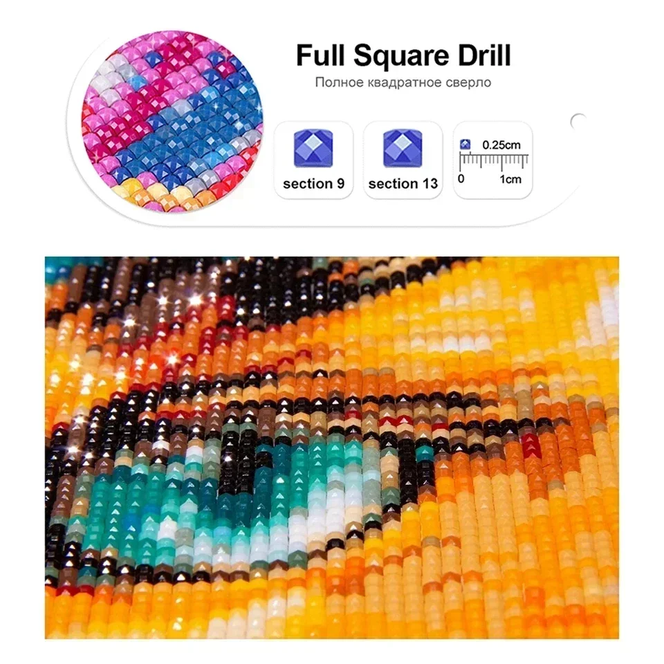 Foto aangepaste diamant schilderij elke afbeelding diamant ingelegd borduurpakket DIY vrije tijd hobby cadeau 30x40cm / 40x50cm