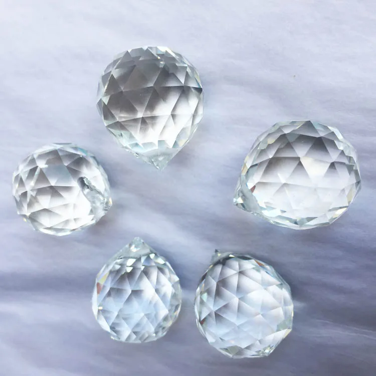 5pcs/lot 20mm/0.79in Crystal Lighting Ball Crystal Chandelier Faceted Ball Hanging Decorative Lighting Pendant Accessories