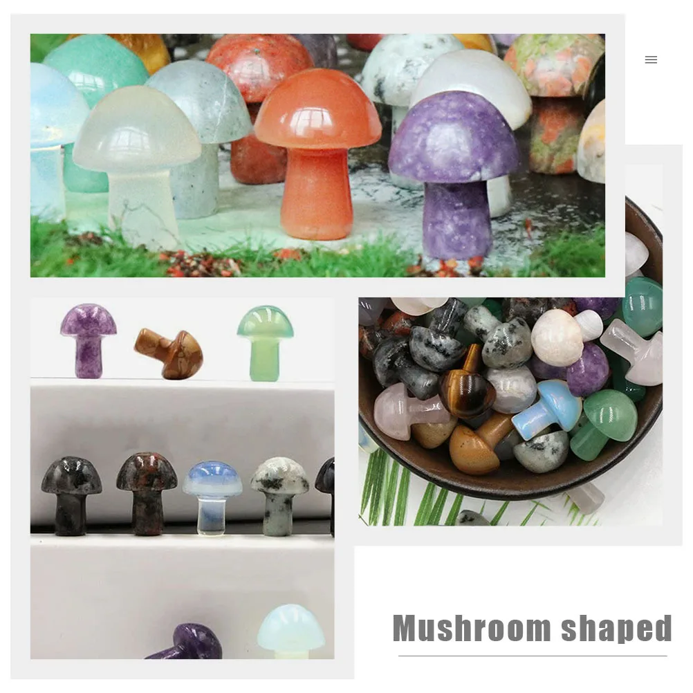

4 шт. грибные садовые украшения DIY миниатюрный хрустальный камень грибные наборы для уличного дома растение горшок микропейзаж
