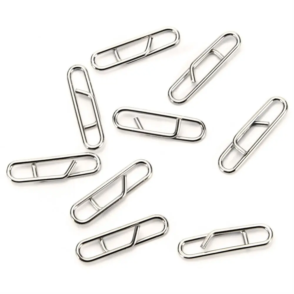 

steel Pesca 15mm/18mm /23mm Lock Snap Connector Fishing Swivel Connector Fishing Interlock Snap Fishing Lure Connector