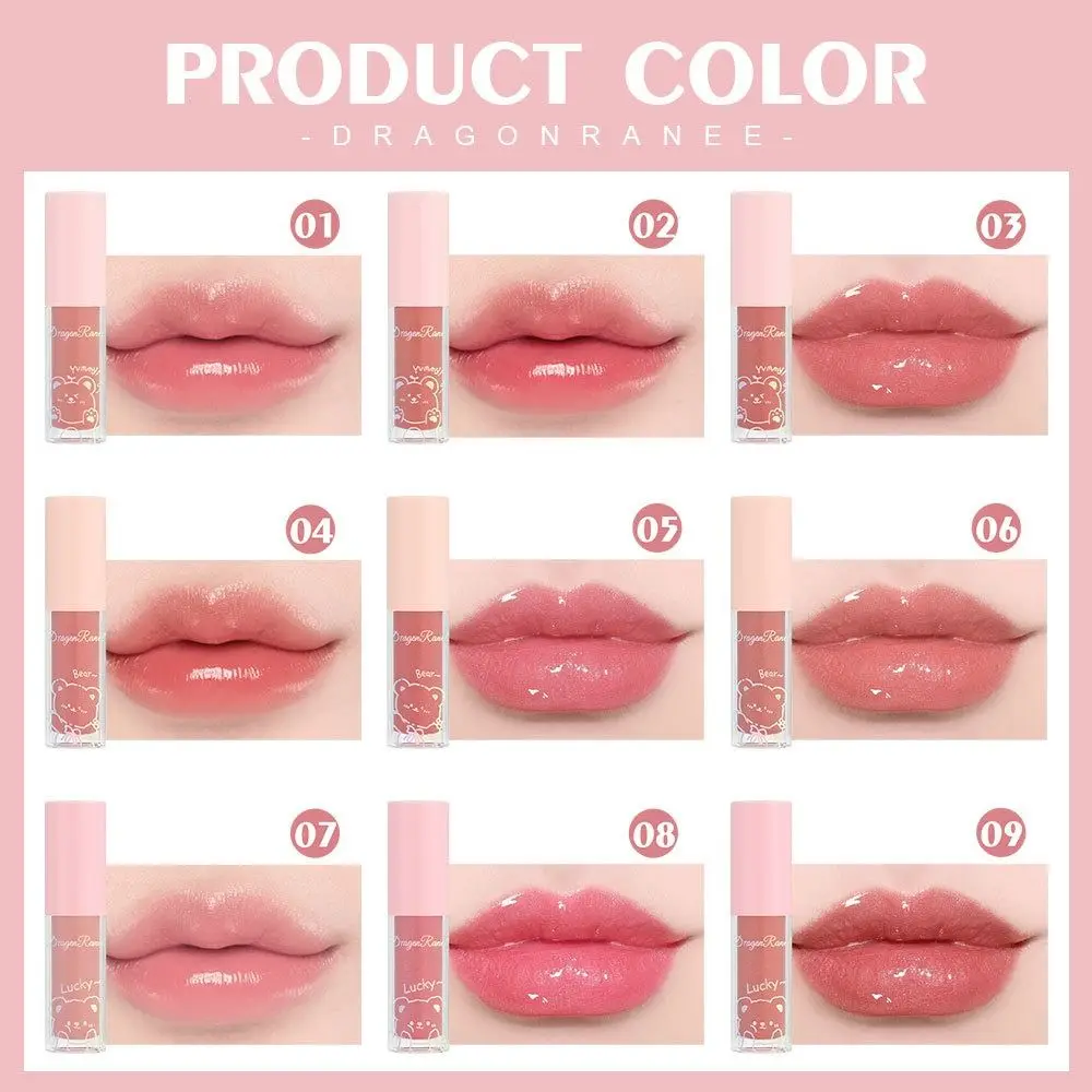 Waterproof Mirror Lip Gloss New Moisturizing Long Lasting Lip Tint Smooth Non-stick Cup Lip Glaze