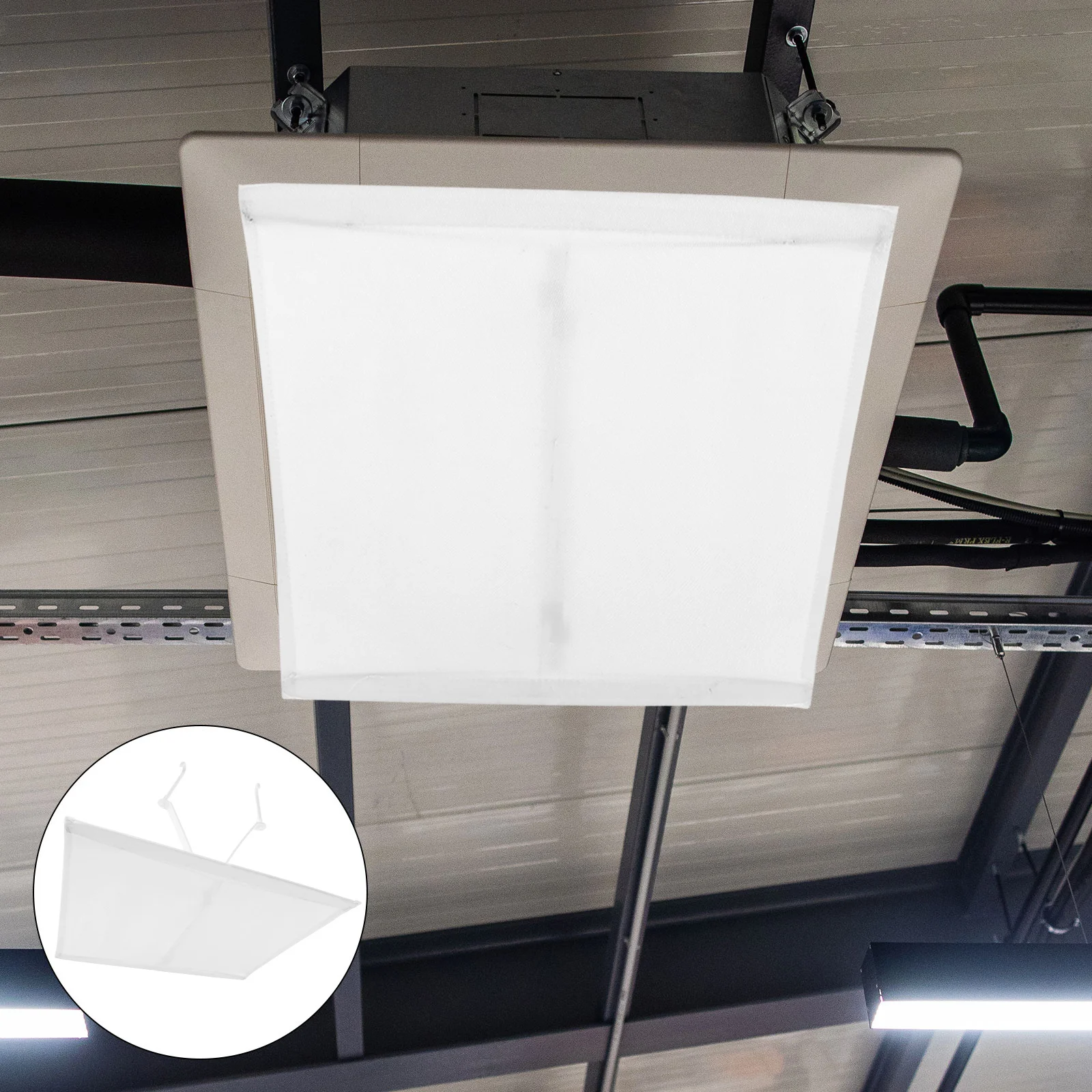 

Square 35x35 White Central Air Conditioning Deflector Anti Blow Cover Baffle for Home Office Ceiling Vent Redirect AC Windshield
