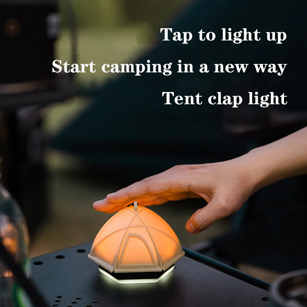 Wild Camping Ambient Lights Touch Control USB Rechargeable LED Lamp, 60 Hours Long Service Time USB Rechargeable Battery Lamp