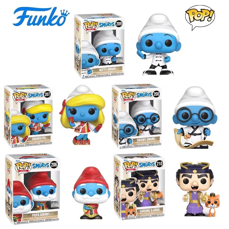 New Original Funko Pop Figures The Smurfs Anime Figure Smurfette Gargamel Figurine Pvc Statue Model Collection Ornament Toys