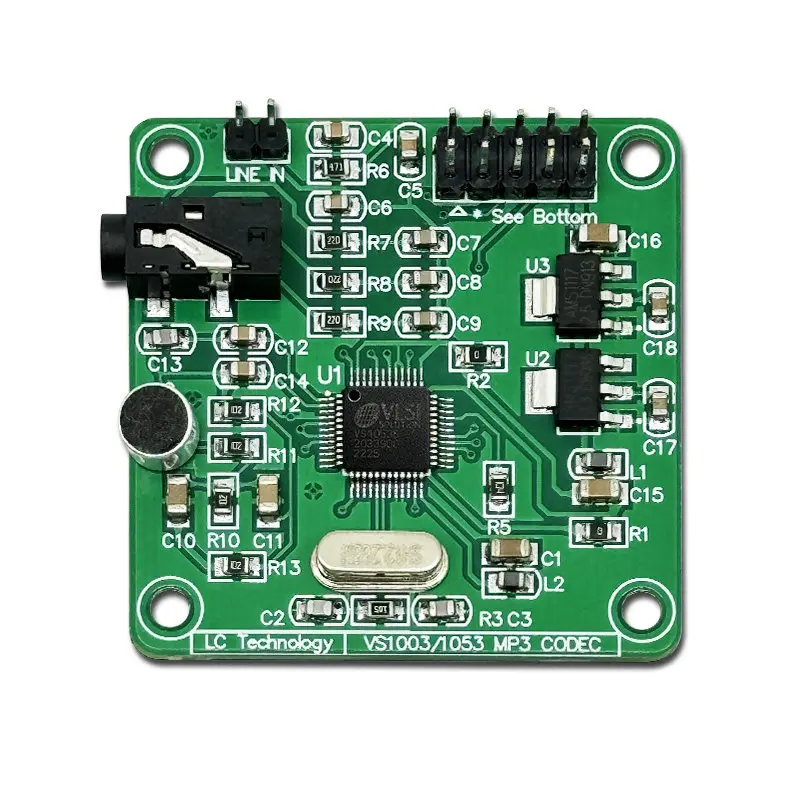 VS1053 Module MP3 Playback Module Audio Decoding Development Board Onboard Recording Function