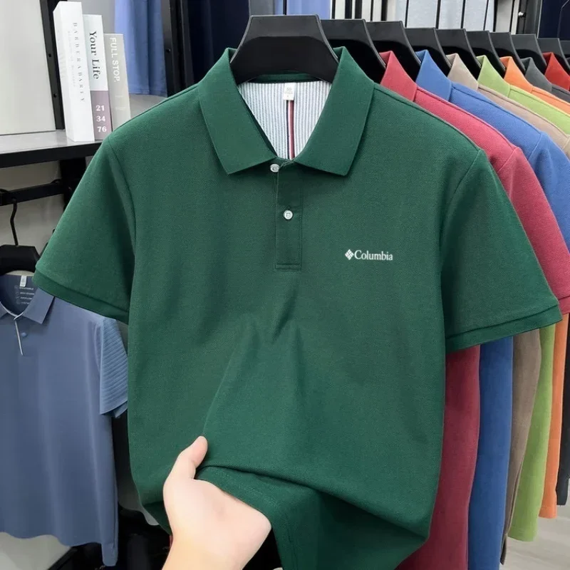 100% reine Baumwolle 2026 High-End Marken Herren Kurzarm-Poloshirt Sommer Mode Luxus Logo Besticktes Golf-Oberteil Lässiges T-Shirt – Detail 24