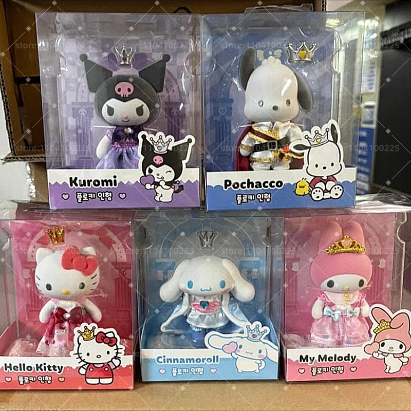

Sanrio Palace Crown Limited Edition Action Figure Dolls Kitty Kuromi My Melody Cinnamoroll Pochacco Kawaii Dolls Toy Girl Gifts