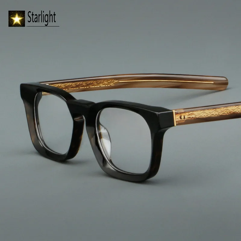 

Легкая роскошная ацетатная толстая квадратная оправа для очков, мужские оптические очки, оправа для очков для близорукости, мужская оправа для чтения по рецепту для женщин