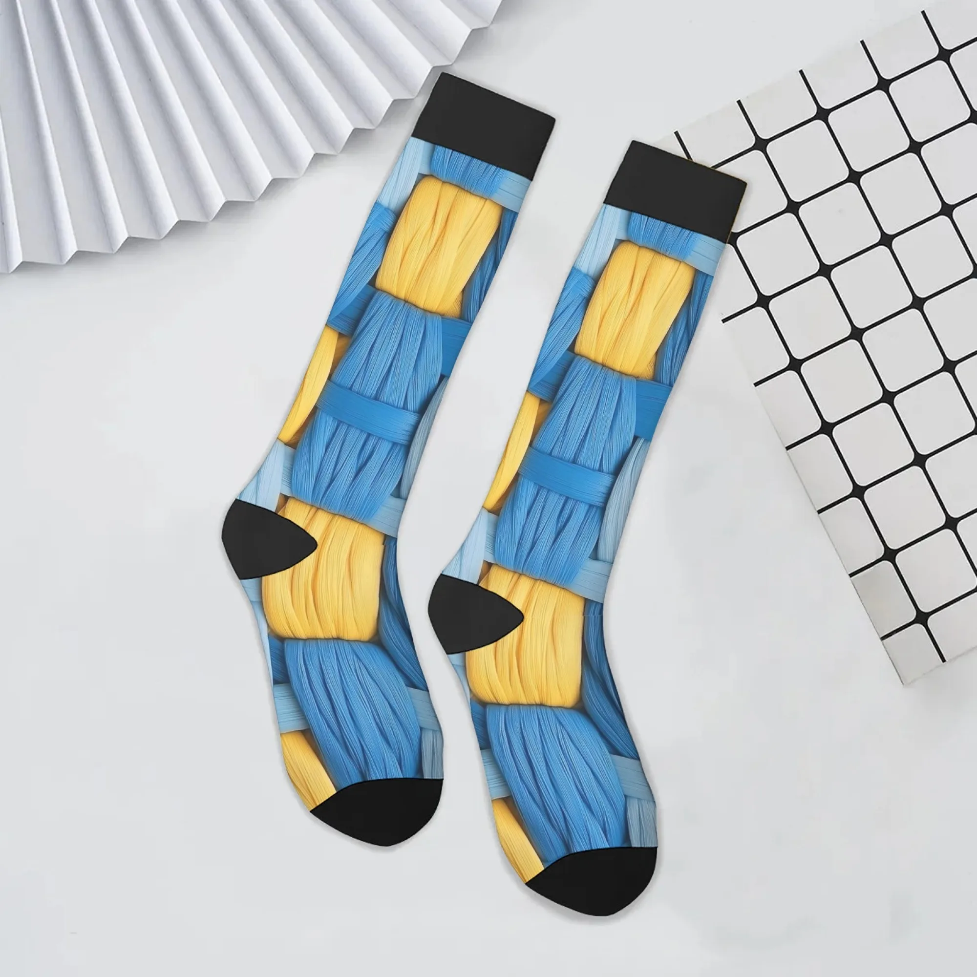 Тканые из нескольких цветов носки в стиле ретро, повседневные модные чулки, теплые дышащие нескользящие носки, подарок унисекс