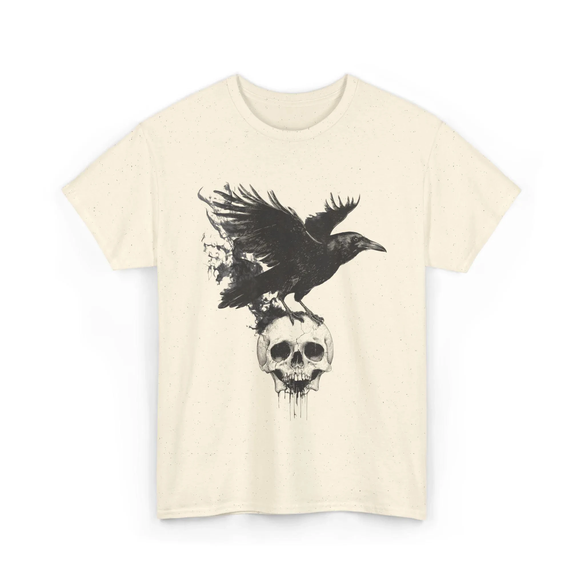 Raven and Skull Shirt Gothic Crow Graphic Tee, Edgar Allan Poe Dark Academia Bird Art, Macabre Alt Tee Vintage Goth Aesthetic