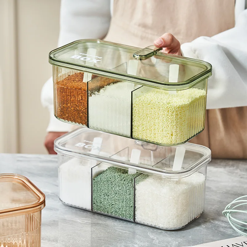 

Large Capacity Spice Container Kitchen Storage Airtight Salt Jar Modern Home Use