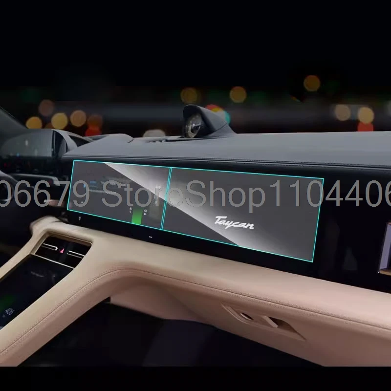 واقي شاشة من الزجاج المقسى لبورشه تايكان 2020-2024 نظام ملاحة GPS للسيارة ولوحة القيادة ملحقات السيارة الواقية
