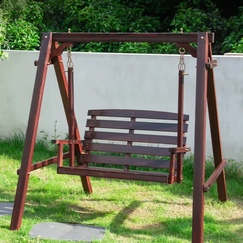 Factory Direct Compatible with Preservative Wood Swing Home Swing Outdoor Patio Terrace Balcony Double