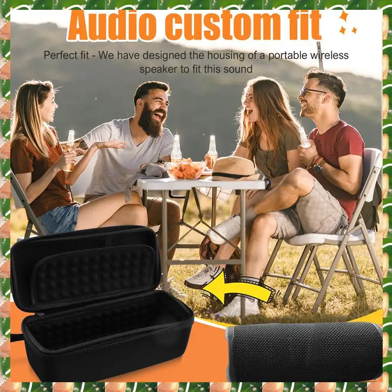 JAJA For  Flip 6 Case Bag Wireless Bluetooth Speaker EVA Hard Portable Travel Protective Box Shockproof