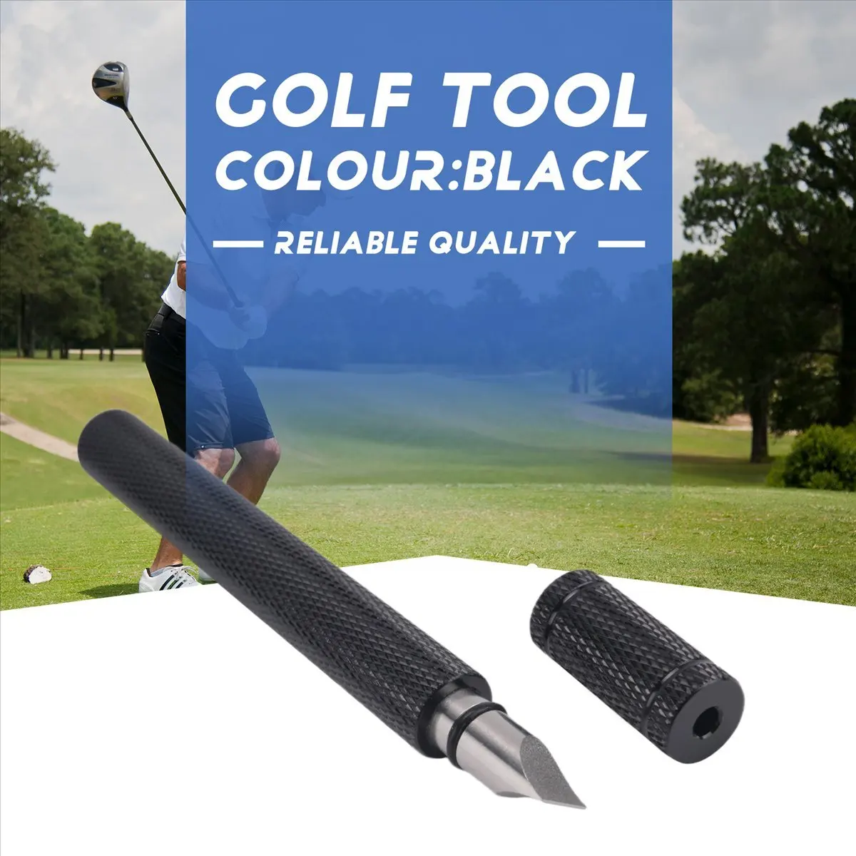 A3#(Upgraded) 1134F Golf Club Cleaner Kit, Retractable Golf Brush and 2 Golf Club Groove Sharpener for U & V-Grooves, Golf Club